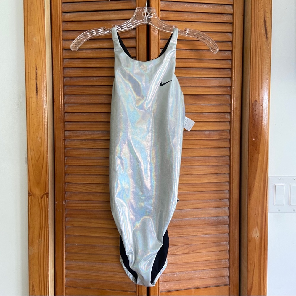 NEW Nike Flash Iridescent High Neck One Piece Swim - Picture 3 of 9